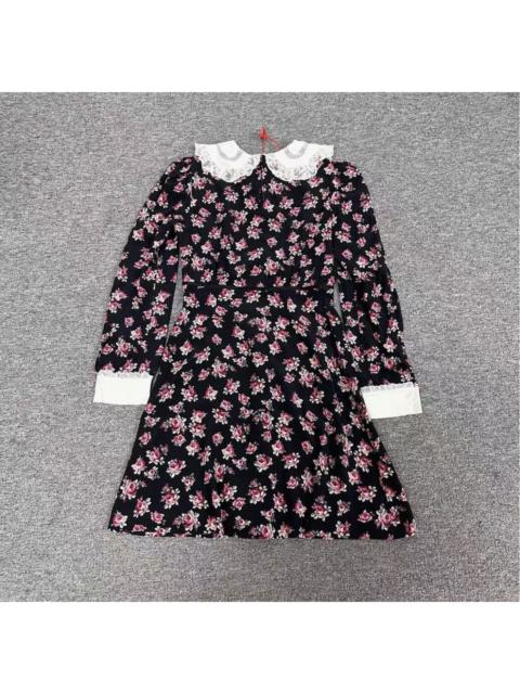 Miu Miu Miu Miu Floral Lace Collar Long Sleeve Dress