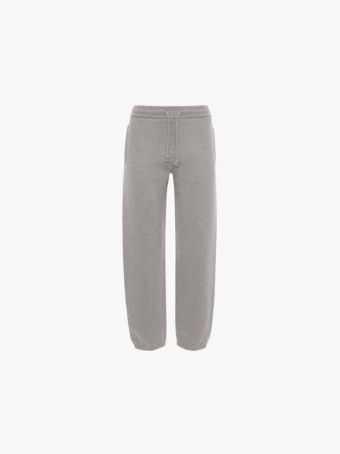 Victoria Beckham Logo Embroidered Jogger In Grey Marl