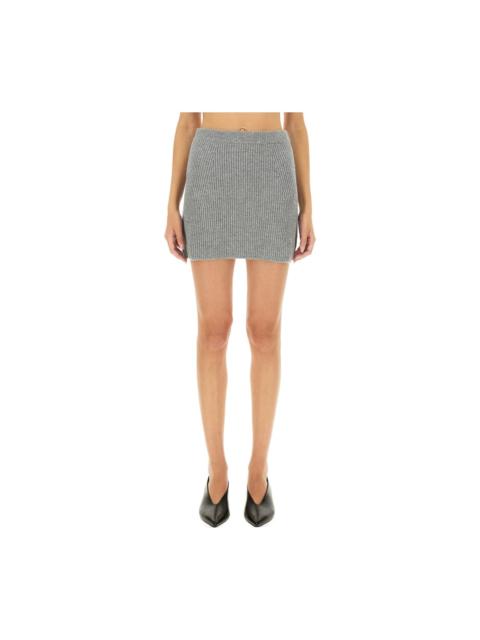 Sportmax 'teiera' Skirt In Grey Cashmere Blend