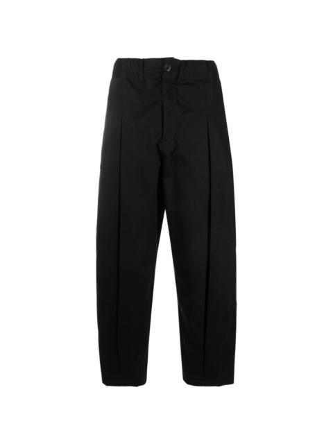 sage NATION box-pleat wide-leg trousers