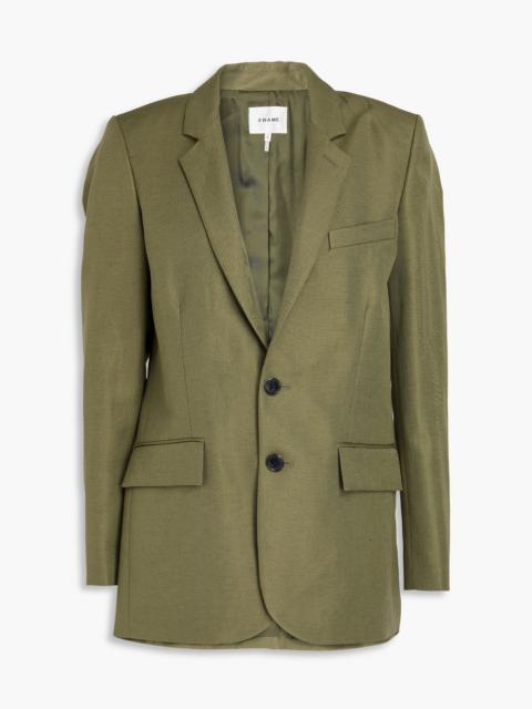 FRAME Cotton and linen-blend twill blazer