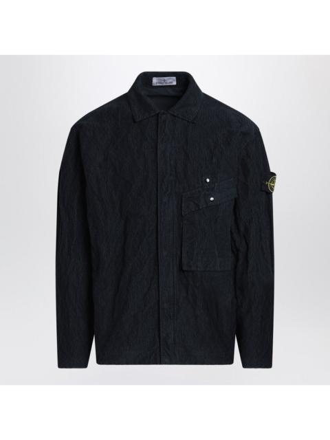 Stone Island Stone Island Navy Blue Corduroy Shirt Men