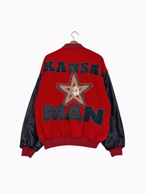 Other Designers Vintage Kansai Yamamoto Varsity Leather Jacket