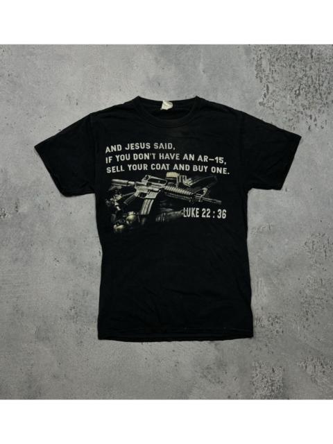 Other Designers Vintage - T shirt with AR-15 gun army USA