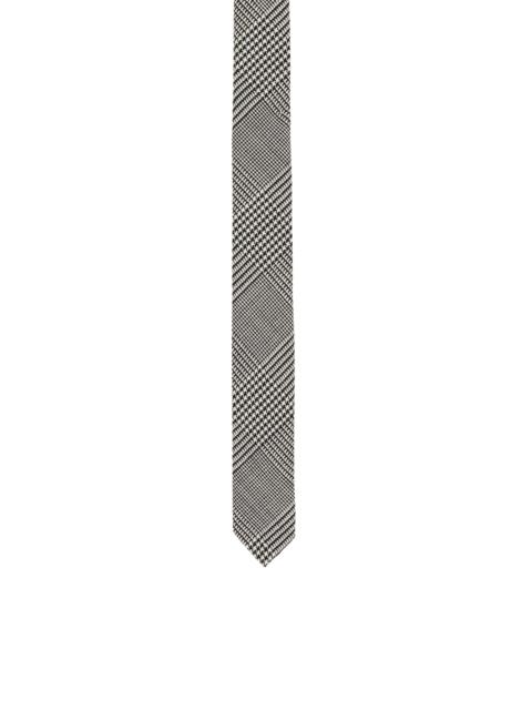 Balmain Slim wool tie with Prince of Wales print
