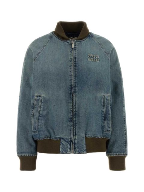 Miu Miu Miu Miu Women Denim Bomber Jacket