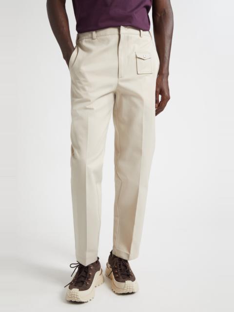 Moncler Moncler Tailored Gabardine Pants in Intense Beige at Nordstrom