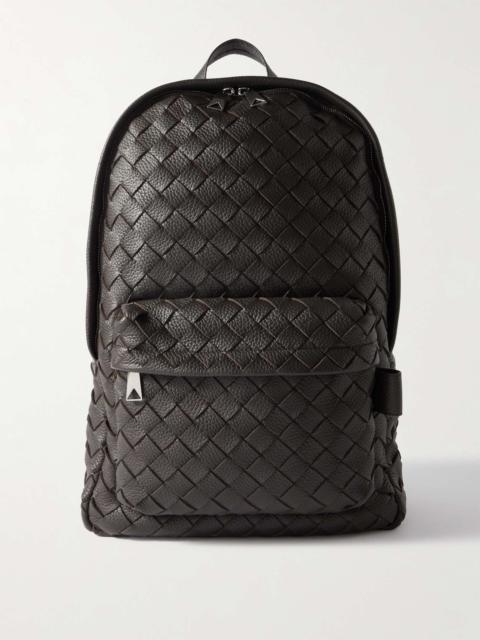 Intrecciato Full-Grain Leather Backpack