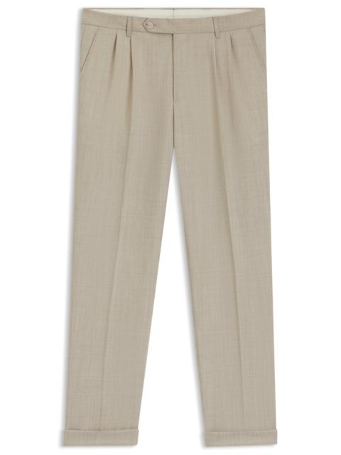 BOSS REGULAR-FIT PANTS IN MICRO-PATTERNED WOOL