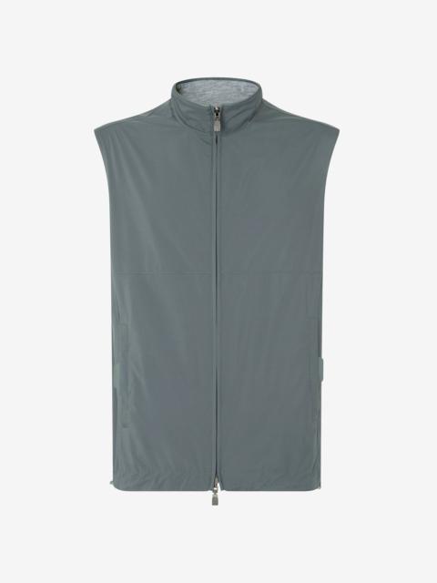 CORNELIANI Green technical poplin gilet