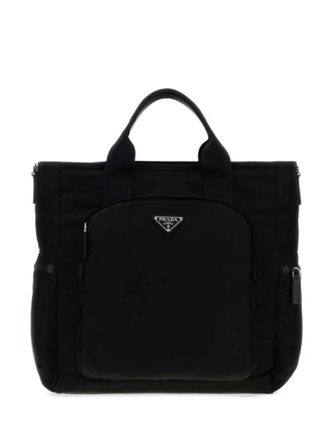 Prada Prada Men Black Fabric Shopping Bag