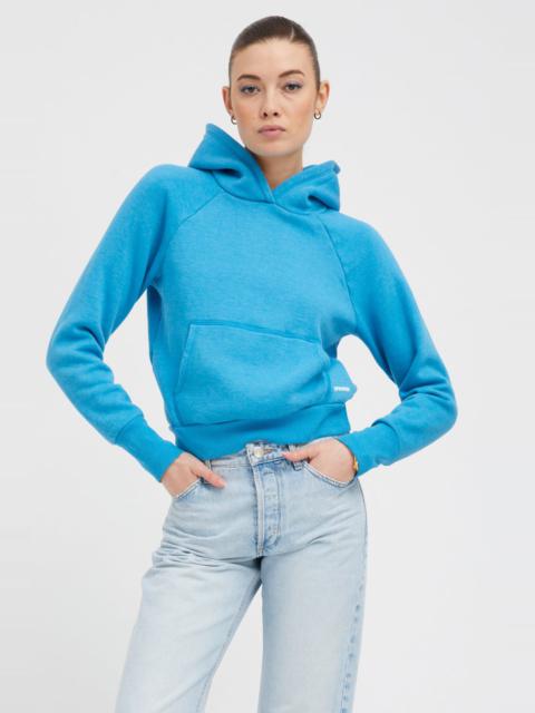 SPRWMN TURQUOISE SHRUNKEN HOODIE