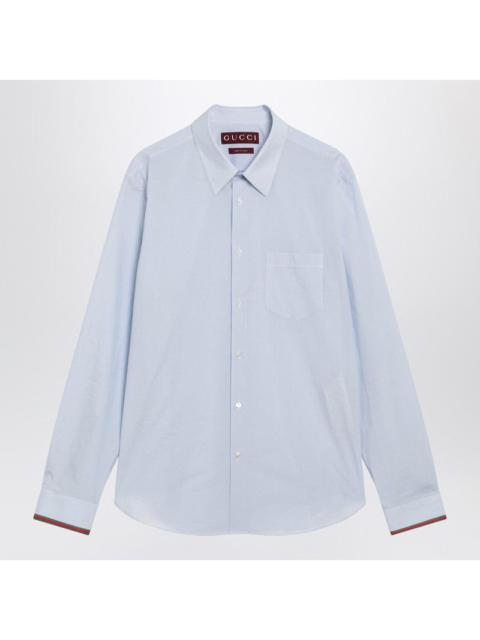 GUCCI Gucci Light Blue Striped Shirt With Web Detail Men