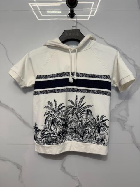 Dior Dior SS21 White Logo Print Short Sleeve Hoodie