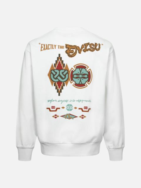 EVISU WHEEL OF WISDOM AND KAMON PRINT RELAX FIT SWEATSHIRT