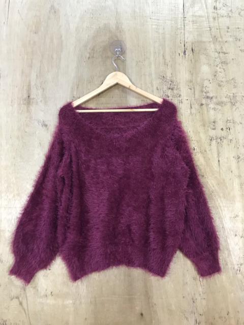 Other Designers Homespun Knitwear - One Way Mohair Soft Fur Shaggy Knit Sweater Drop Shoulder