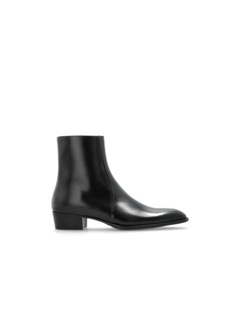 SAINT LAURENT SAINT LAURENT Roman Black Ankle Boots New & Authentic (Women