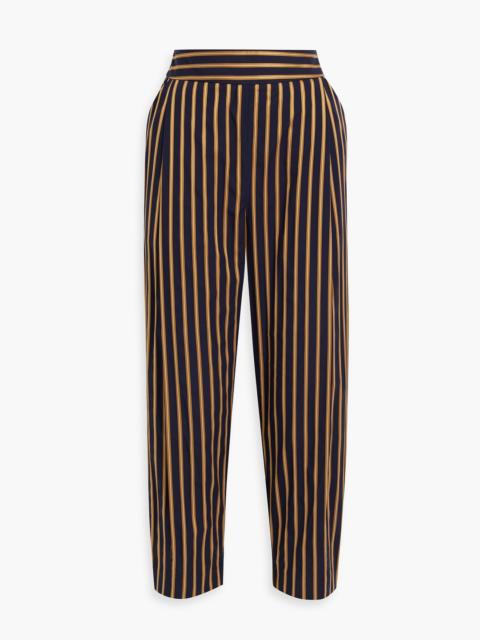 Other Designers Serenity cropped striped cotton-poplin tapered pants