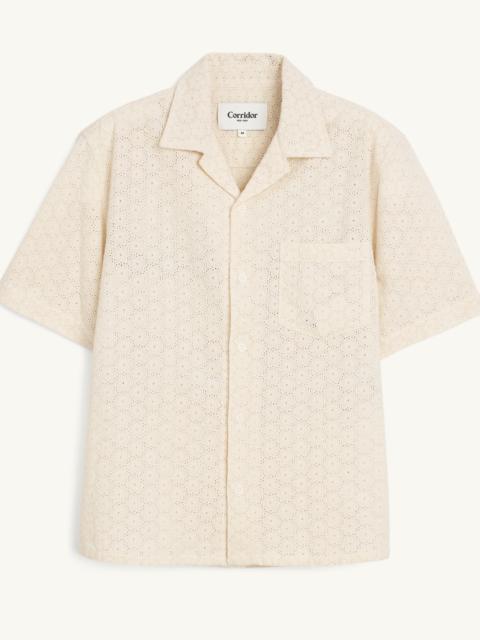 Corridor FLORAL EYELET SS - NATURAL