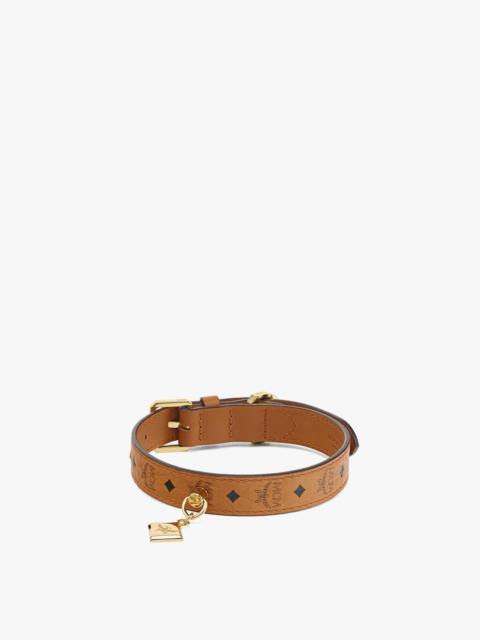 MCM Pet Collar in Monogram Print Leather