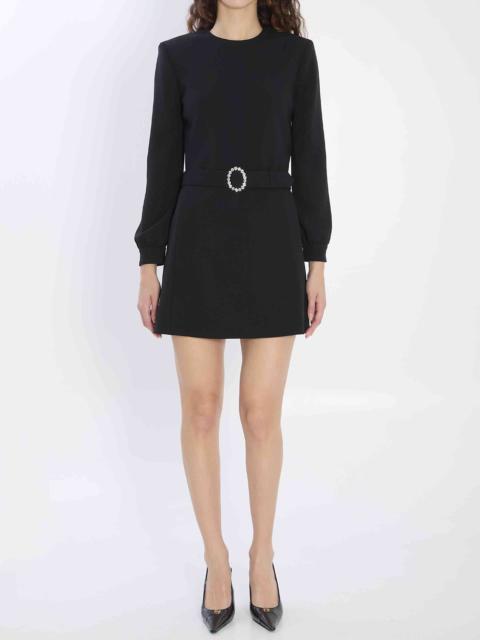 ワンピース Saint Laurent Midnight blue satin mini dress SAINT LAURENT Saint Laurent Woman Midnight Blue Satin Mini