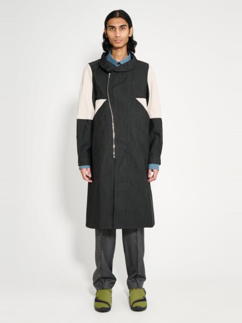 Kiko Kostadinov KIKO KOSTADINOV BABRAHAM ZIP COAT BLACK OBSIDIAN / SEEDPEARL