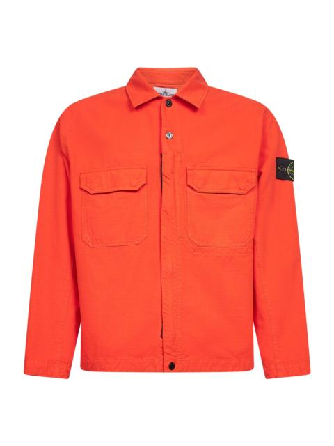 Stone Island Orange cotton overshirt