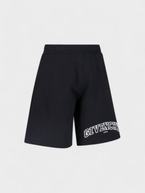 Givenchy Boxy Fit Givenchy Embroidery Shorts Black