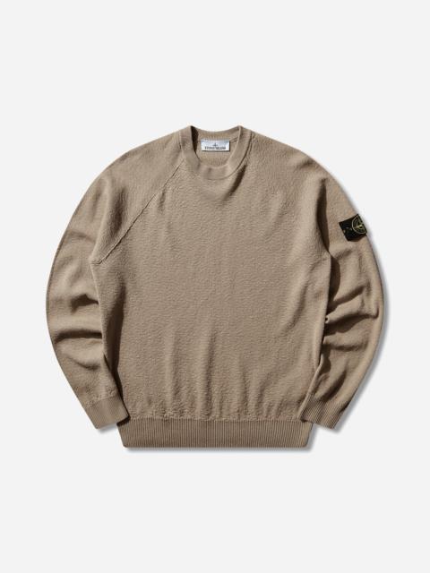 Stone Island Men's Light Raw Hand Organic Cotton Sweater Desert Sand