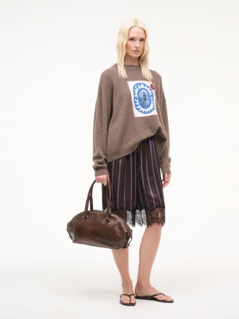 STAUD STAUD VERANO SILK SHORT REDONDO STRIPE