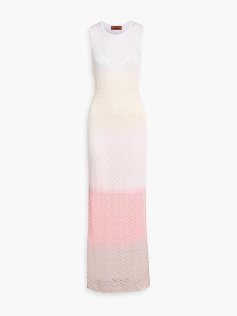 Missoni Space-dyed crochet-knit maxi dress
