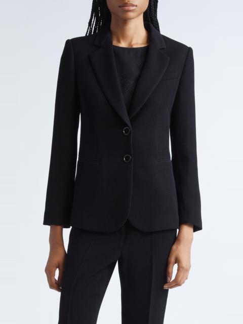 EMPORIO ARMANI Emporio Armani Techno Waffle Blazer in Solid Black at Nordstrom