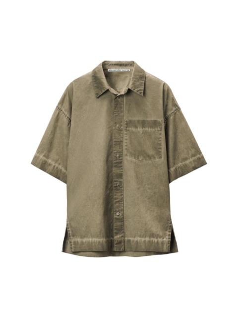 faded-effect drop-shoulder shirt