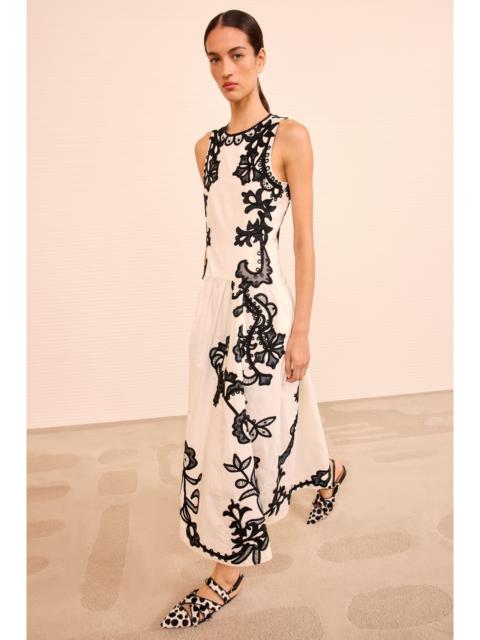 ULLA JOHNSON Sonali SL Emb Midi Dress