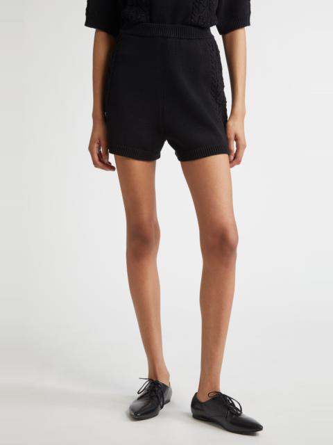 Loulou de Saison LOULOU DE SAISON Andel Sweater Shorts in Black at Nordstrom