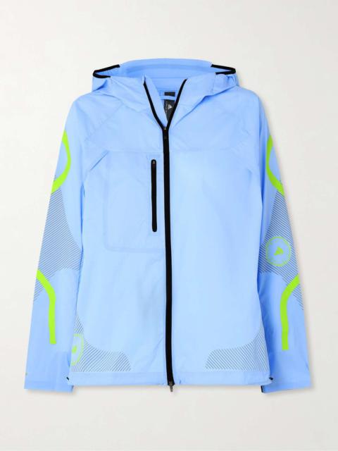 TruePace printed recycled stretch-jersey hooded jacket
