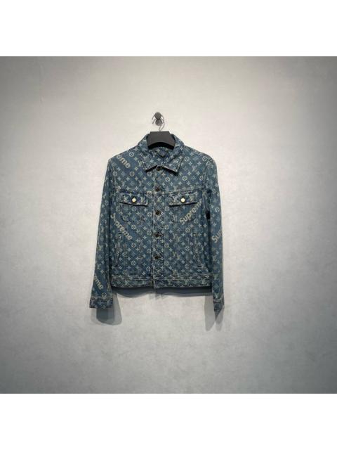 Louis Vuitton Louis Vuitton x Supreme collaboration logo-printed denim jacket