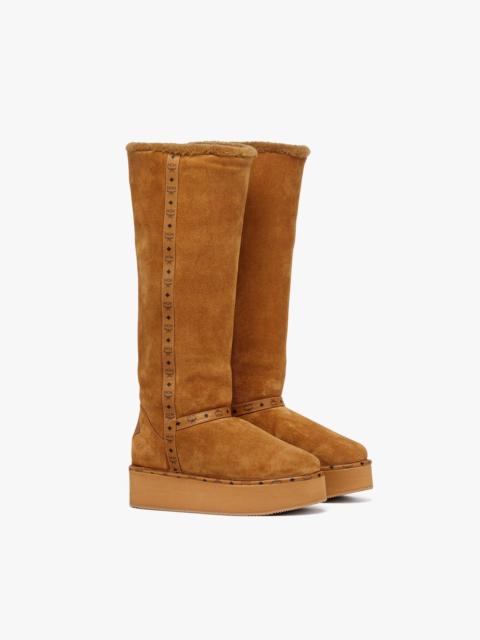 MCM Boots in Calfskin Suede Leather