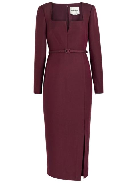 ROLAND MOURET Roland Mouret Cutout Wool and Silk-blend Midi Dress