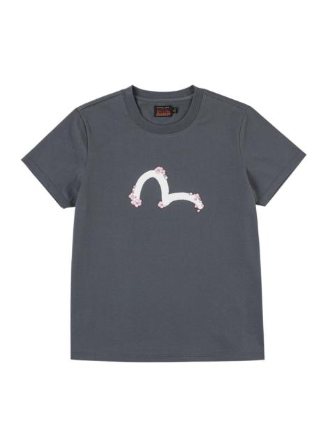 EVISU Sakura Embroidery Seagull Print T-Shirt