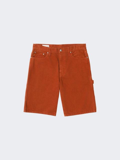 vowels Overdyed Painter Shorts Persimmon