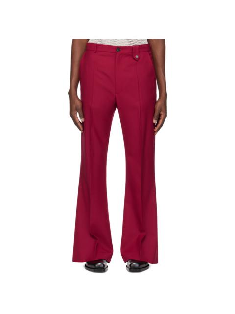 EGONLAB SSENSE Exclusive Burgundy Samy Trousers