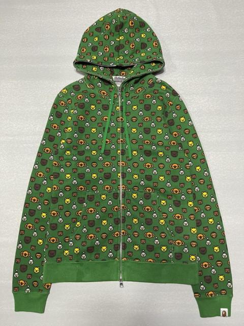 A BATHING APE® OG Bape Baby Milo Monogram Logo Full Zip Hoodie