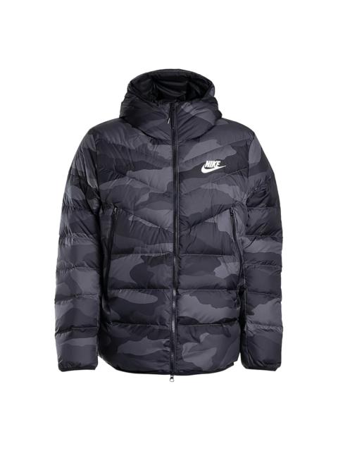 Nike down-fill camouflage puffer jacket