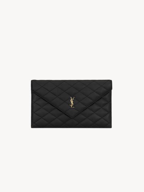SAINT LAURENT PARIS POUCH IN LAMBSKIN