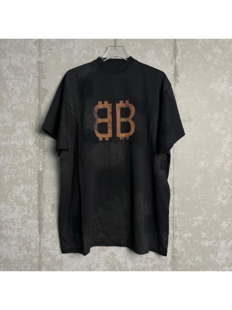 BALENCIAGA Balenciaga BB Sanskirt Print Black T-Shirt