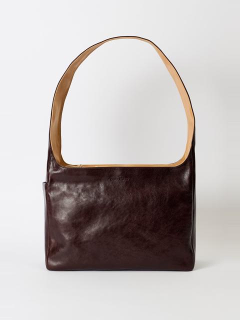 Our Legacy Grande Brick Bag Deep Abyss Red Leather