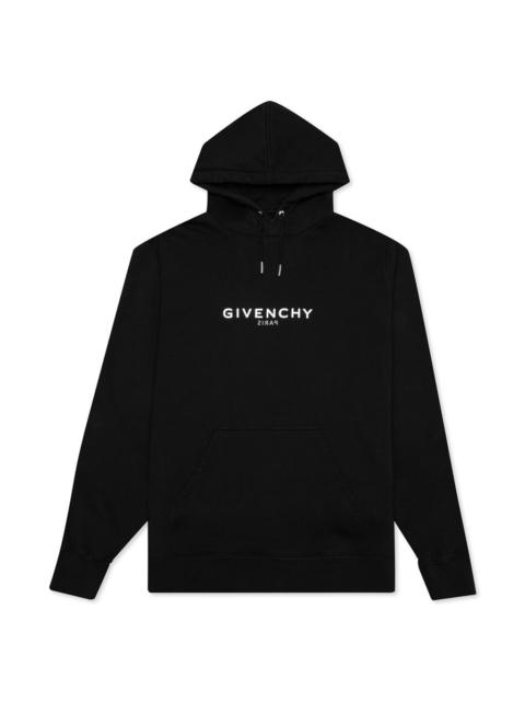 Givenchy GIVENCHY CLASSIC FIT HOODIE W/ REVERSE PRINT - BLACK