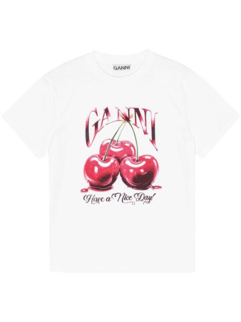 GANNI Ganni Women Printed Cotton T-Shirt