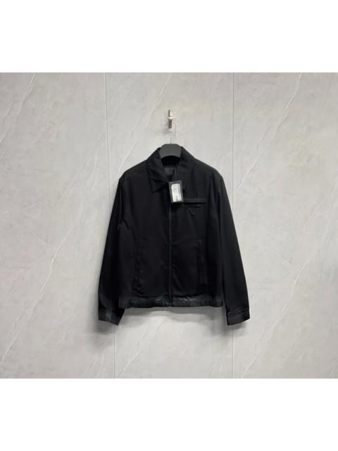 Prada Prada Mixed-Material Gradient Triangle Logo Jacket